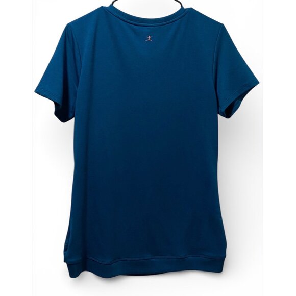 Danskin Women's Blue Athletic T-Shirt Short Sleeve Size XS Stretch - Picture 3 of 11